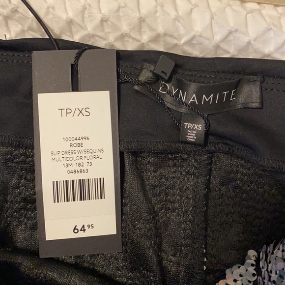 Women’s Dynamite Slip Dress with Sequins - Picture 5 of 5